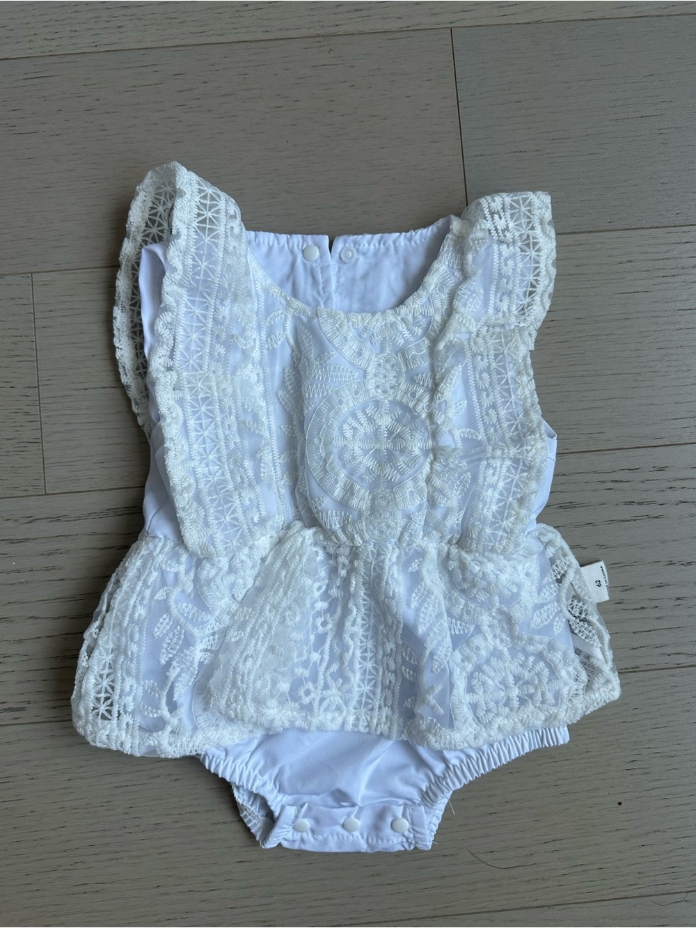 White Lace Baby Romper - Elegant Infant Dress